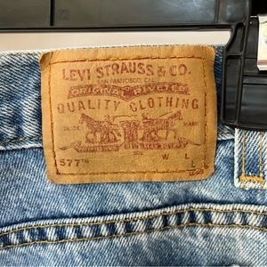 Levi 577 stone washed blue jeans size 16 mis
